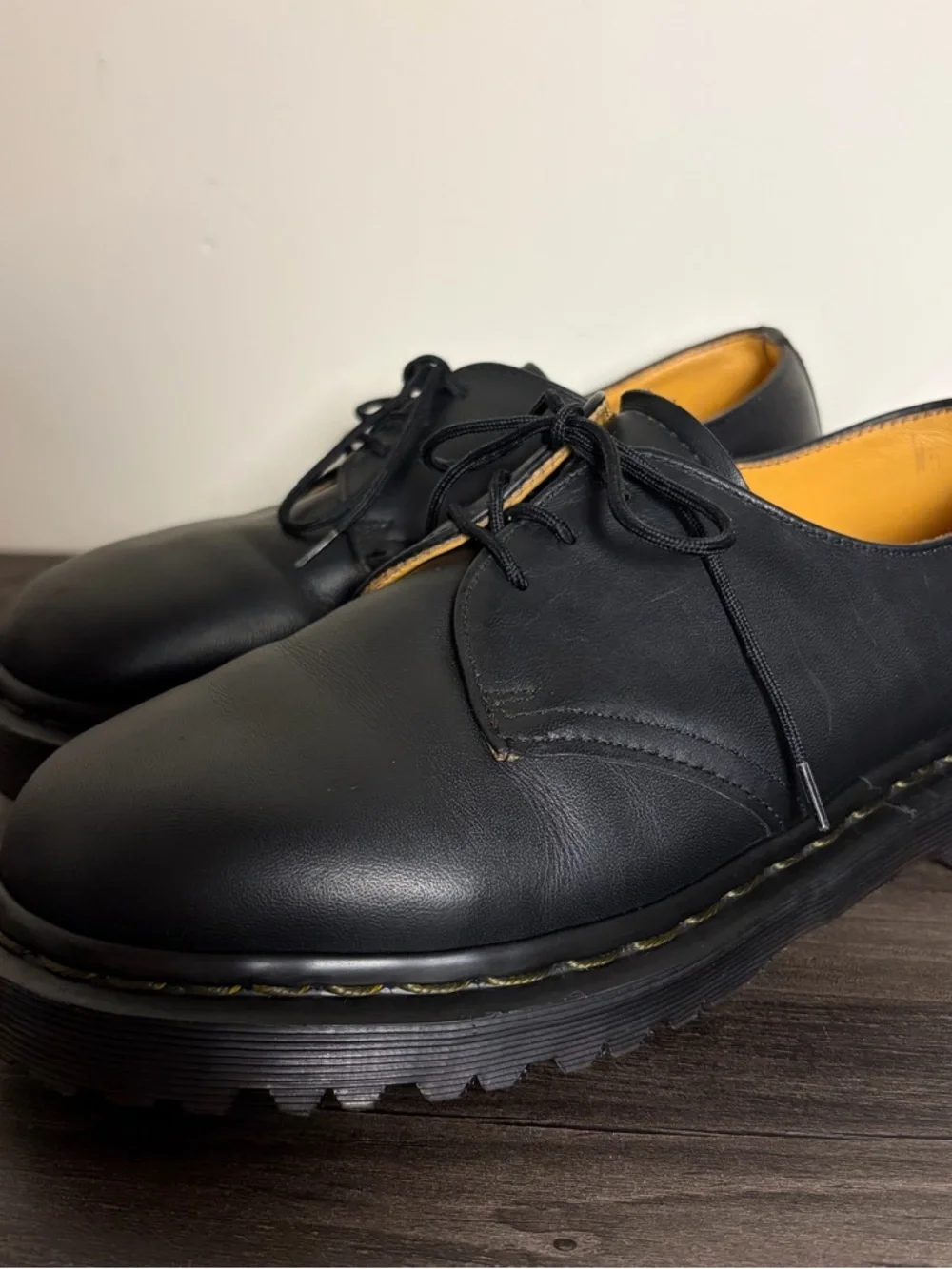 Dr Martens 1461 Black Leather Oxfords Big Kids Sz 4 UK Unisex School Shoe Preppy